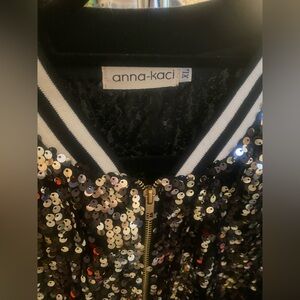 Sequin bomber style jacket size xl
